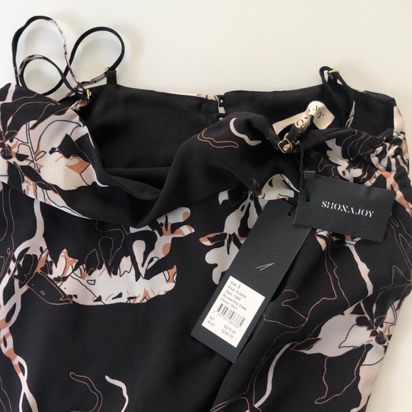 SHONA JOY Ruched Slip Dress In Shadows Black - Picture 15 of 16